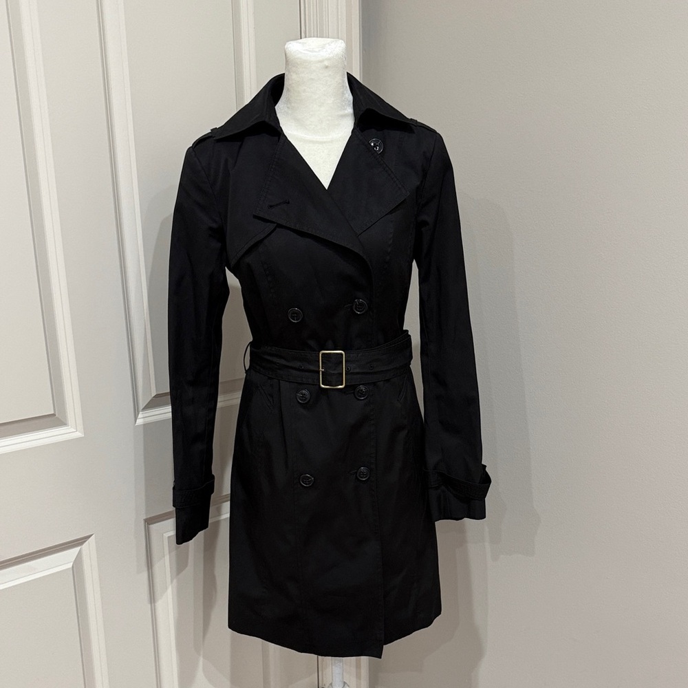 Cole Haan Signature Classic Black Women's Trench Coat XS